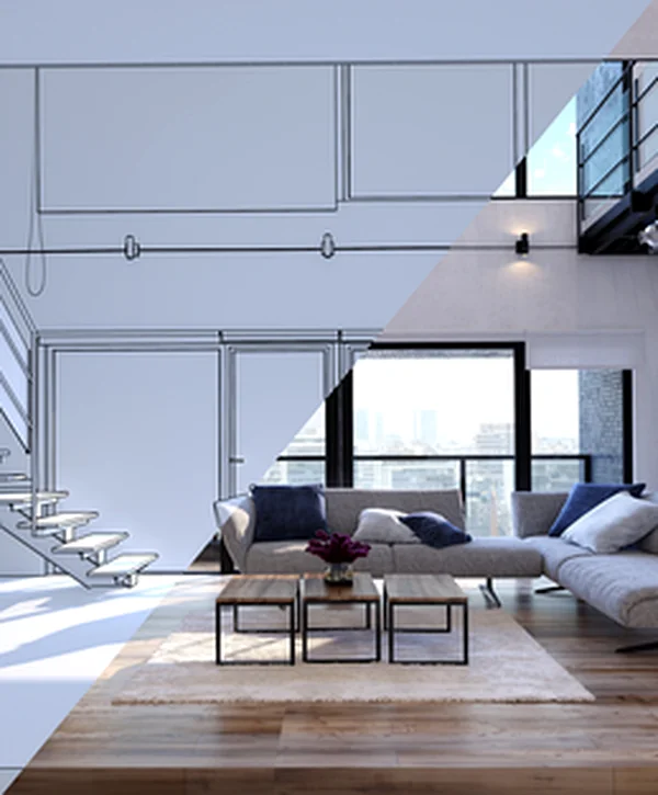 design build remodeling overland park ks home remodeling modern open concept living room design with detailed architectural rendering transition